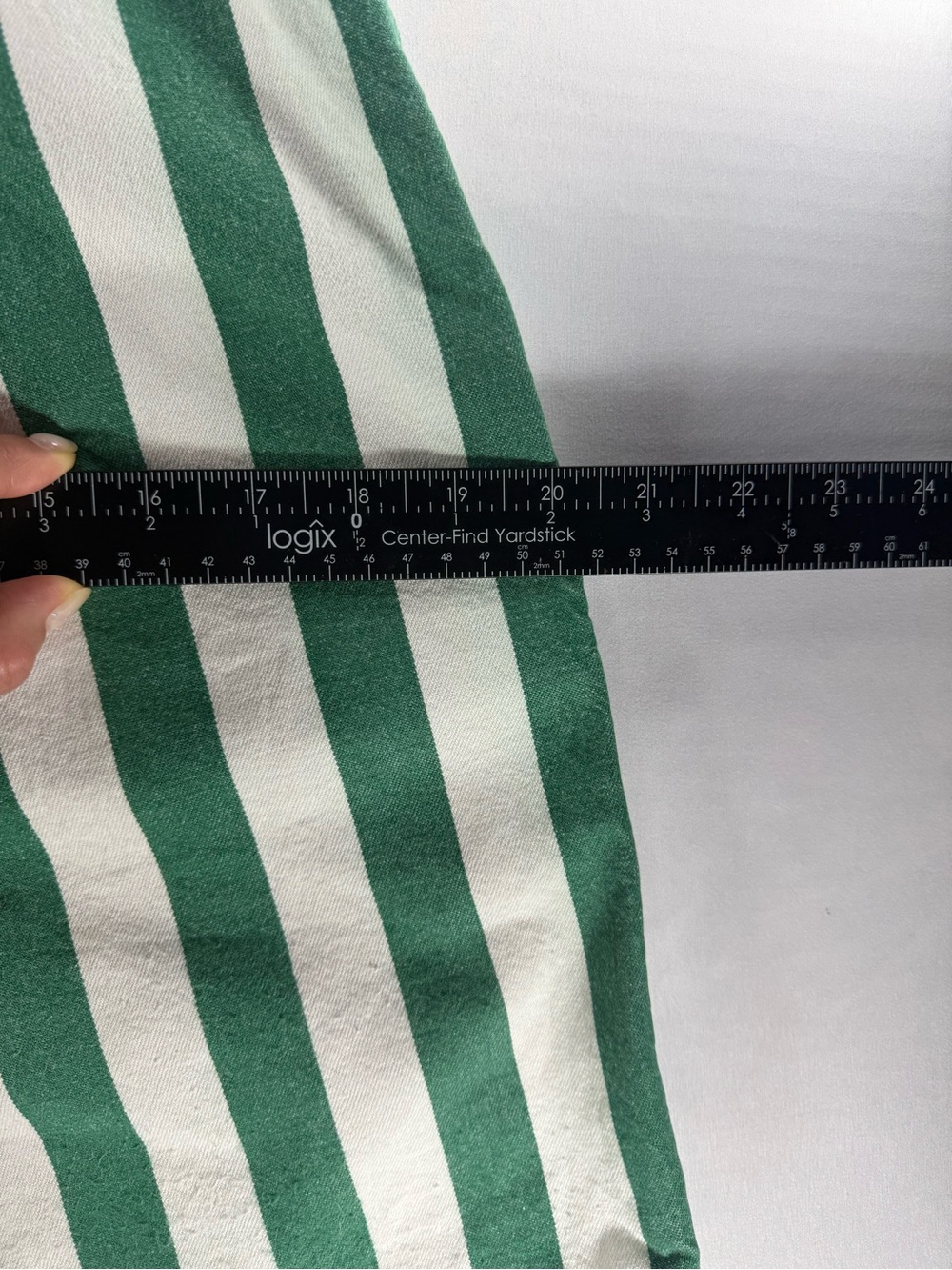 Vintage Rockies High Rise Green & White Striped Shorts | Western Cotton | USA - Picture 11 of 13